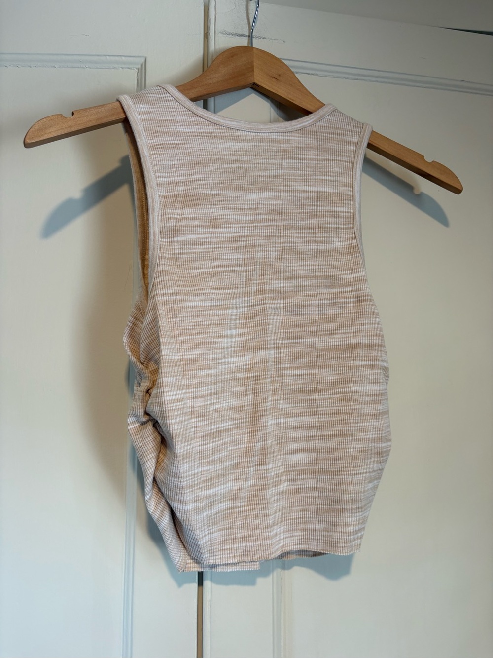 Aerie Oatmeal Ribbed Cropped Tank - Picture 2 of 4